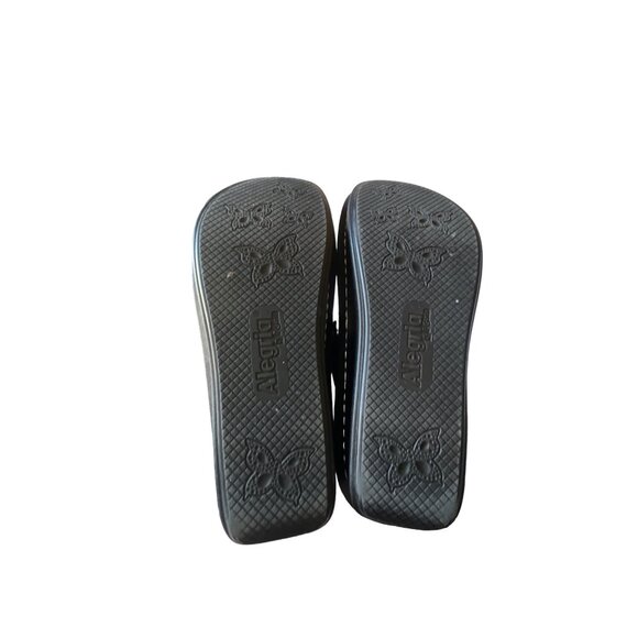 Alegria Black Silver Mosaic Black Silver Slip On Slide Comfort Sandal 38 - Picture 5 of 6